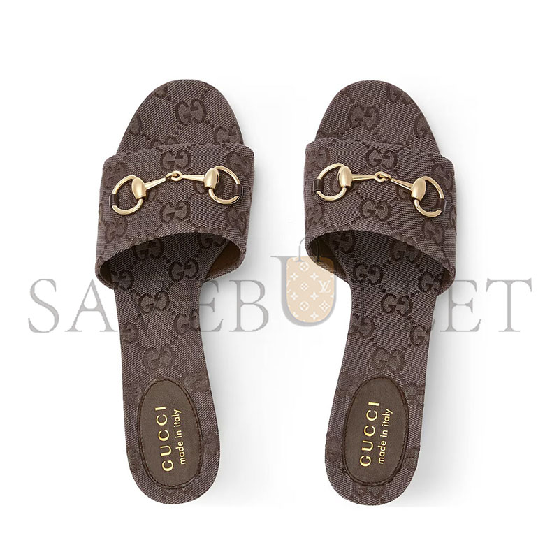 GUCCI WOMEN'S SLIDE SANDAL WITH HORSEBIT 854882